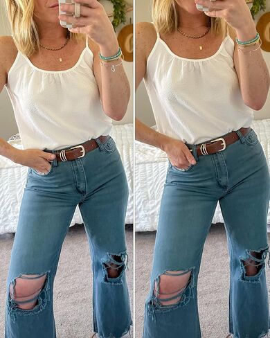 Zeagoo Womens Summer Sleeveless Tops Scoop Neck Cute Tank Camisole Casual Loose Fit Tops in Kuwait