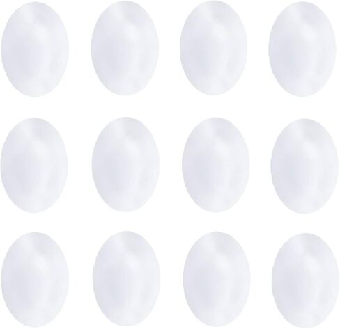 12 عبوة من البيض الخشبي، بيض عيد الفصح المزيف، بيض حرفي DIY لتفضلات الحفلات، زينة عيد الفصح (بني) in Kuwait