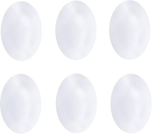 12 عبوة من البيض الخشبي، بيض عيد الفصح المزيف، بيض حرفي DIY لتفضلات الحفلات، زينة عيد الفصح (بني) in Kuwait