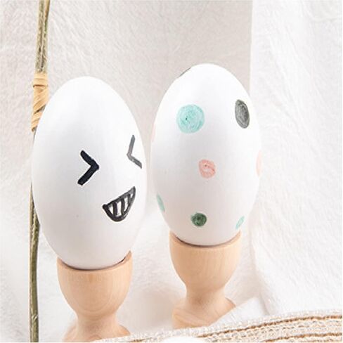 12 عبوة من البيض الخشبي، بيض عيد الفصح المزيف، بيض حرفي DIY لتفضلات الحفلات، زينة عيد الفصح (بني) in Kuwait