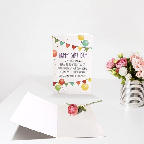 بطاقة تعريف Bestie، بطاقة تهنئة BFF، بطاقة عيد ميلاد مضحكة لأفضل صديق، بطاقة صداقة Bestie Sister للنساء والسيدات والبنات in Kuwait