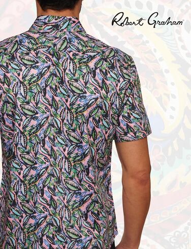 Robert Graham Men's Alford Short Sleeve Woven Button Down Shirt in Saudi Arabia