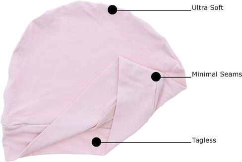 Chemo Beanie Sleep Cap with Pink and Gold Flower in Saudi Arabia