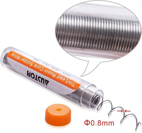 AUSTOR 6 Pack 60-40 Rosin Core Solder, Solder Wire Tin Lead Electrical Soldering Tools Diameter 0.8mm, 20g in Kuwait