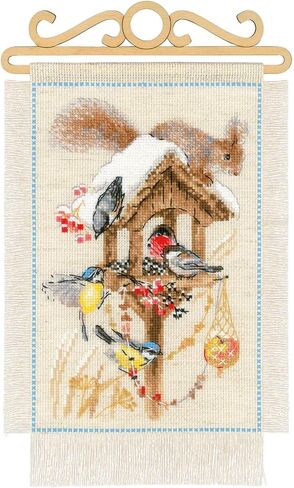 RIOLIS 1751 Garden Winter Counted Cross Stitch Kit, Cotton, Multi-Colour, 2030cm in Saudi Arabia