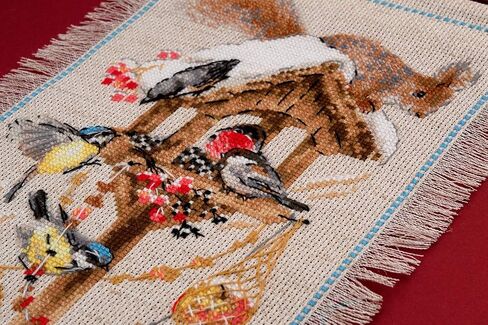 RIOLIS 1751 Garden Winter Counted Cross Stitch Kit, Cotton, Multi-Colour, 2030cm in Saudi Arabia