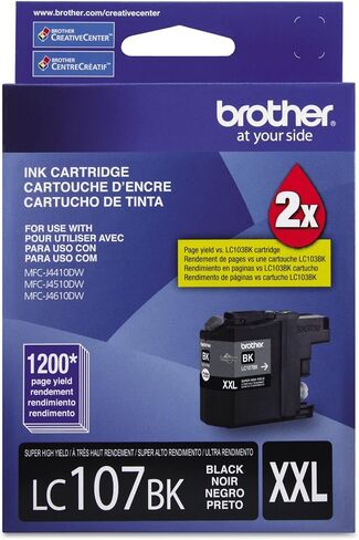 Brother Printer LC107BK Super High Yield Cartridge Ink, Black in Saudi Arabia