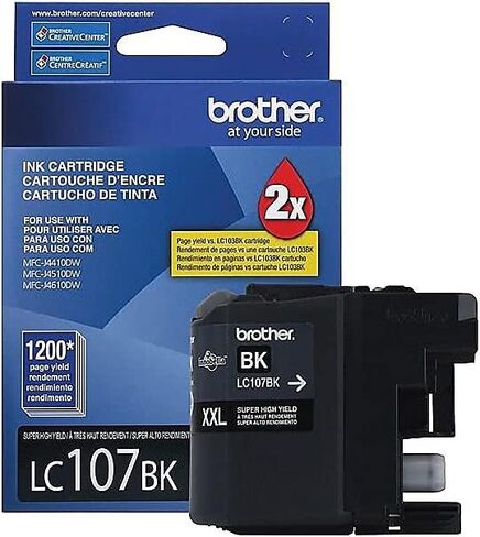 Brother Printer LC107BK Super High Yield Cartridge Ink, Black in Saudi Arabia