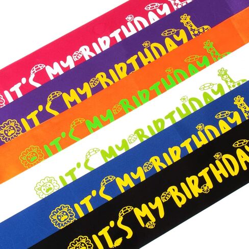 It's My Birthday Sash Jungle Theme Birthday Party Decoration Party Favors Gifts for Birthday Boy and Birthday Girl Rose in Saudi Arabia