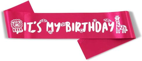 It's My Birthday Sash Jungle Theme Birthday Party Decoration Party Favors Gifts for Birthday Boy and Birthday Girl Rose in Saudi Arabia