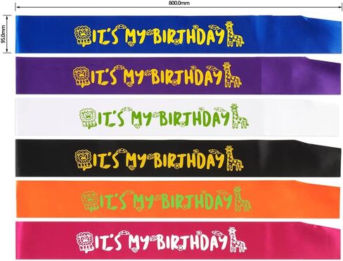It's My Birthday Sash Jungle Theme Birthday Party Decoration Party Favors Gifts for Birthday Boy and Birthday Girl Rose in Saudi Arabia