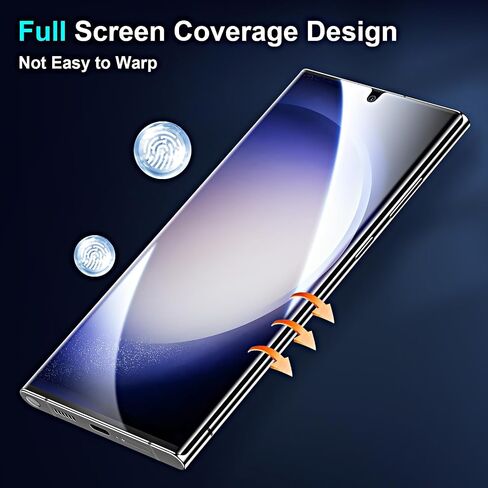 واقي شاشة مكون من 3 قطع لهاتف Samsung Galaxy S10 Plus [ليس زجاجيًا]، يدعم طبقة TPU المرنة لبصمات الأصابع مع واقي عدسة الكاميرا، تغطية كاملة منحنية ثلاثية الأبعاد خالية من الفقاعات in Kuwait