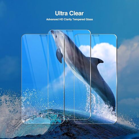 Wamife Screen Protector 2 Pack HD Screen Tempered Glass Film for iPhone 12/12 pro 6.1-inch 9H-Hardness Easy Installation Scratch Resistant in Saudi Arabia