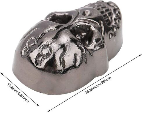 HEEPDD 20PCS Skeleton Ghost Rivet, Skull Crossbone 3D Ghost Rivet Stud Punk Decorative Buttons with 20Pcs Screws for Bag Leather Belt DIY Craft Making15.66 * 25.24mm(Gun Color) in Saudi Arabia