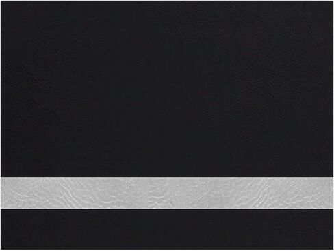 12" x 18" Sheet Black/Silver Blank Laserable Leatherette Patch with Adhesive-Qty 1 Black/Silver in Saudi Arabia