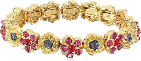 1928 Jewelry Crystal Flower Motif Stretch Bracelet in Kuwait