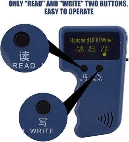 RFID Cloner Copier Copy Magnetic Key Duplicator Mac Handheld RFID Id Card Copier Reader Writer Desktop Card Holder Duplicator 6 Writable Tags 6 Cards in Saudi Arabia