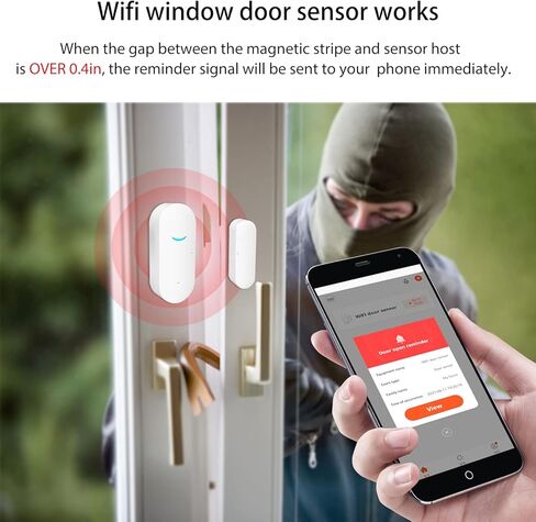 منبه لفتح الأبواب، منبه للنوافذ والأبواب للمنزل، أجهزة تويا الذكية، دقات باب عند فتح الباب للمنزل (3 عبوات) in Kuwait