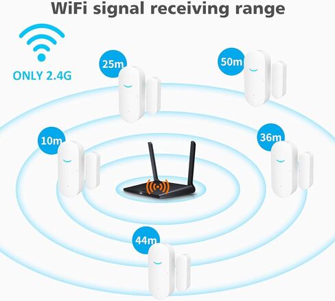 منبه لفتح الأبواب، منبه للنوافذ والأبواب للمنزل، أجهزة تويا الذكية، دقات باب عند فتح الباب للمنزل (3 عبوات) in Kuwait