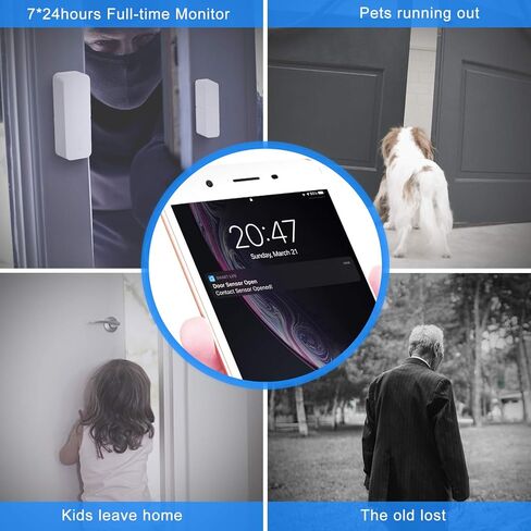 منبه لفتح الأبواب، منبه للنوافذ والأبواب للمنزل، أجهزة تويا الذكية، دقات باب عند فتح الباب للمنزل (3 عبوات) in Kuwait