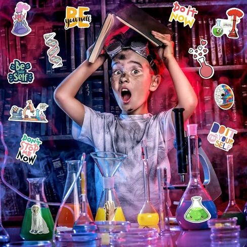 400pcs Science Stickers, Science Classroom Decor, Science Stickers for Teacher Students Kids Teens, Science Stickers for Water Bottles, Math Chemistry Physics Biology Gifts, Lab Science Decorations in Saudi Arabia