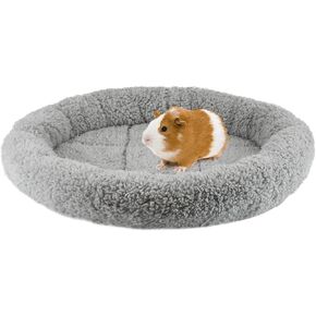 lesypet Cat Bed for Indoor Cats, Round Cat Bed Small Cat Bed Curl Sleep Cushion with Raised Pillow Around, Non-Slip Bottom Washable Mat for Small Pet Rabbit Hamsters, Round Small 13.78"