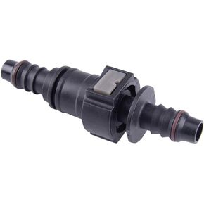 beler Male 11.8MM SAE & Female 3/8" 10MM Nylon Straight Elbow Quick Release Connector for Fuel Line Hose