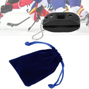 DAUERHAFT Ice Skates Blade Sharpener,Sand Black Ice Skates Blade Grinder Stone,Diamond Hand Held Skate Sharpening Tool,with Storage Bag,for Ice Hockey,Figure Skates,Goalkeeper Skates,etc