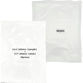 19.6"x15.7"（20 Count）Frosted Clear Plastic Bags Frosted Clear Plastic Bags,Resealable Polypropylene Poly Bags for Packaging,Self Seal & Reinforced -Storage Bags with Slider Closure(Transparent type) (19.6 x 15.7) in Kuwait