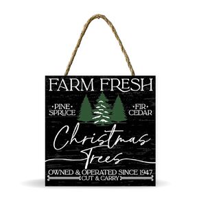 Farm Fresh Christmas Trees Sign - Farmhouse Christmas Decor - Farmhouse Christmas Sign - Wreath Making Supplies - Christmas Wreath Signs