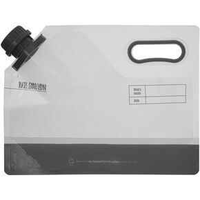 Bits N Things 1/2 Gallon Water Containers, Pack of 5 Drink Bags - Collapsible, Includes Tamper-Evident Caps, Clear Plastic Beverage Bags, For Catered Events, Camping, or Hiking, Durable Handle