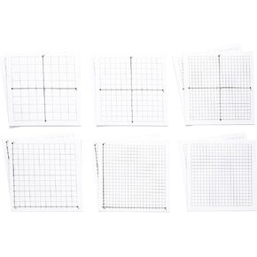 Juvale 10 Pack Mini Graph Paper Sticky Notes in 6 Designs, 25 Sheets per Pad (3x3 in)
