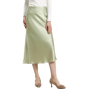 Women's 100% Silk Half-Body Skirt-Fashionable, Comfortable, and Versatile