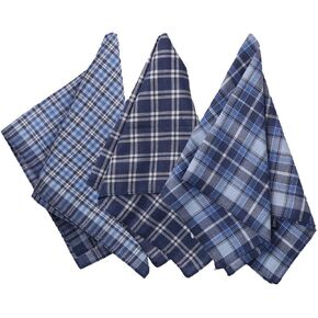 Y&G Mens Hankies Hankies جيب مربع من القطن 15 بوصة مجموعة متنوعة من المناديل