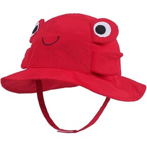 Frog Hat for Adult Teens, Cute Frog Bucket Hat Cotton Sun Hat Summer Travel Beach Cartoon Fisherman Hat for Men Women