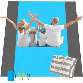 حقيبة الشاطئ بطانية الشاطئ كبيرة حمل الحقائب للنساء 79 ''* 83'' شاطئ حصيرة نزهة بطانية مقاوم للماء الرمال خفيفة الوزن المحمولة التخييم أساسيات الشاطئ الملحقات in Kuwait