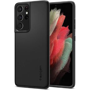 Spigen Thin Fit Designed for Galaxy S21 Ultra Case (2021) - Black