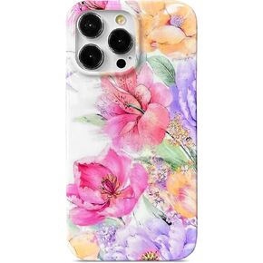 J.west متوافق مع هاتف iPhone 14 Pro، غطاء حماية ناعم مضاد للصدمات لطيف على شكل زهور للنساء، تصميم بنمط زهرة الحديقة، جراب هاتف نحيف مضاد للخدش مقاس 6.1 بوصة للفتيات