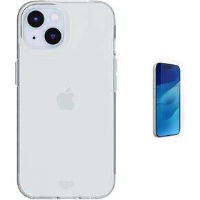tech21 EvoLite Case and ZAGG InvisibleShield Glass+ Screen Protector for iPhone 15
