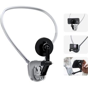Magnetic Neck Mount for Phones, Neck Holder for iPhone 15/14/13/12Pro Cell Phone Stand Hanging on Neck Upgraded Selfie Stand,Hands Free Phone Holder for Neck,Suitable for gopro Cameras (Black)