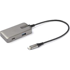 StarTech.com USB C Multiport Adapter - USB-C to 4K 60Hz HDMI 2.0, 100W Power Delivery Pass-Through - 3-Port 10Gbps USB Hub - Portable USB Type-C Mini Docking Station - 10" (25cm) Cable (DKT31CHPD3)