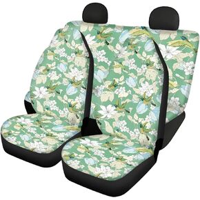 Native Navajo Print Car Seat Covers Full Set for Men Women,Tribal Aztec Design Front and Rear Split Bench Car Seat Cover,Universal Fit for Cars Truck Van SUV