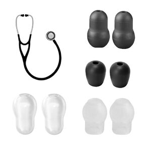 4 Pairs 3 Sizes(L,M,S) Littmann Stethoscope Replacement Ear Tip Piece, 6Pcs Littmann Stethoscope Accessories Spare Parts Soft Earplug Earbud Large Small Middle, 2Pcs MDF ADC Stethoscope Ear Cover Bud
