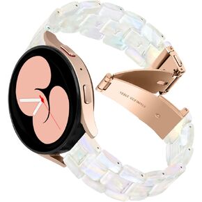 JOYOZY Resin Bands Compatible with Samsung Galaxy Watch 7/6/5/4/FE 40mm 44mm/Watch 6/4 Classic 43mm 47mm 42mm 46mm/Watch 5 45mm/Active2 40mm 44mm/Active 40mm Bands,20mm Quick Release Fashion Bracelet