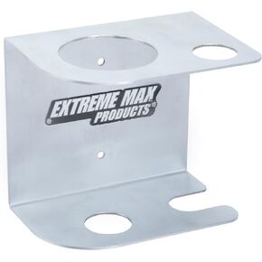 حامل مضخة أسطوانة ألومنيوم مثبت على الحائط من Extreme Max 5001.6311 لمقطورة السباق المغلقة والمتجر والمرآب والتخزين - فضي