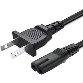 2 Prong TV Power Cable Cord for TCL Roku Smart LED LCD HD TV 24" 32" 40" 42" 43" 48" 50" 55" 60" 65" 75" 85"Inch TV- TCL Roku TV 55s405 43s425 50s425 AC Plug A Power Supply Cord 3FT Cable Replacement