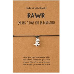 Dinosaur Make a Wish Bracelet Gifts for Best Friend Birthday Gifts for Women Friendship Christmas Gift for Husband Boyfriend from Wife Girlfriend Bracelet