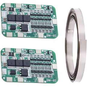 2PCS 6S 15A 24V Lithium Battery Protection Board 18650 Charger Module BMS PCB Protection Board for Li-ion Lithium Battery Cell with Nickel Strip in Kuwait