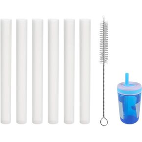 Replacement Straws Compatible with Zak Designs Kelso 15 oz Water Bottle, BPA-Free (Pack of 6)