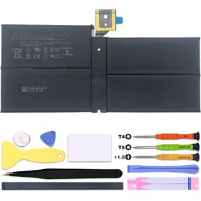 استبدال بطارية G3HTA038H DYNM02 لبطارية Microsoft Surface Pro 5 موديل 1796، وبطارية Surface Pro 6 موديل 1807 12.3 بوصة (45Wh/7.57V/5940mAh) مع أدوات in Kuwait